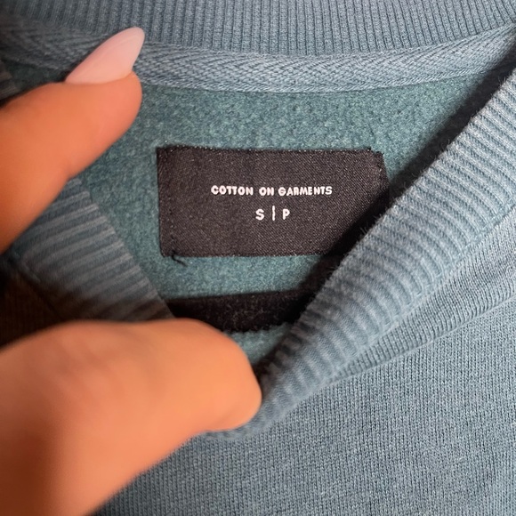 Cotton On Garments Womens Sweatshirt‎ NYC 1991 Graphic Teal Crewneck Size S - Picture 3 of 5